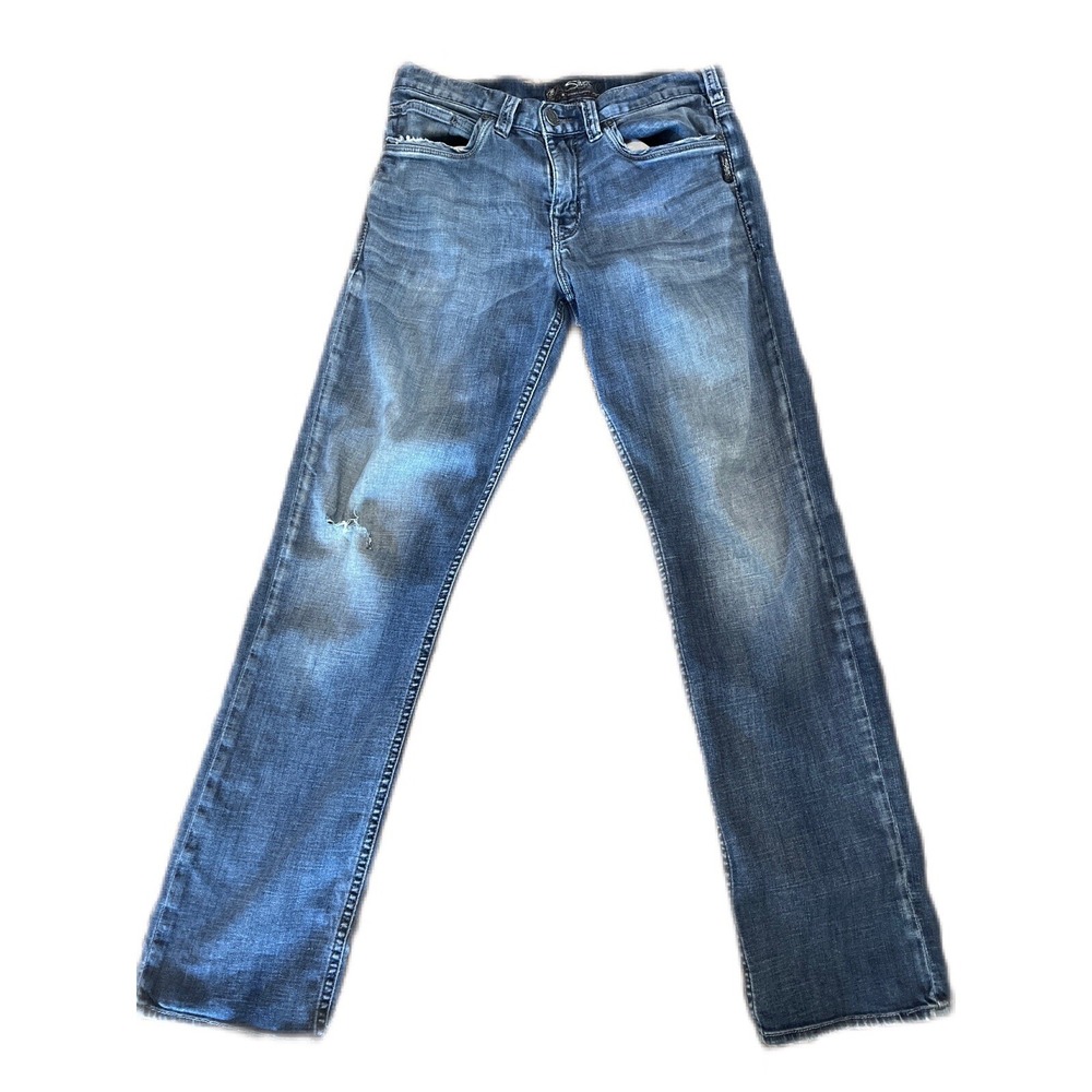 Silver Mens Grayson Straight Leg Blue Jeans  33 X 34 Actual Are 34x33
